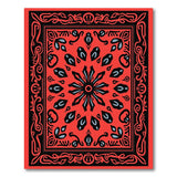 Red Vibrant Red Persian Floral Area Rug