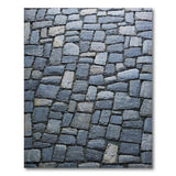 Grey Slate Cobblestone Area Rug
