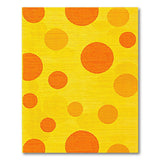 Sunny Yellow Polka Dot Area Rug