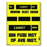 Vibrant Yellow Black Typographic Area Rug