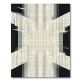 Glitch Cityscape Black White Area Rug
