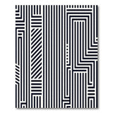 Bold Black and White Bold Black White Geometric Maze Area Rug
