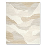 Cream Beige Abstract Wave Area Rug