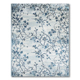 Delicate Blue Branch Blossom Area Rug