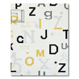 Modern Geometric Alphabet Area Rug