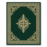 Ornate Gold on Emerald Green Persian Rug