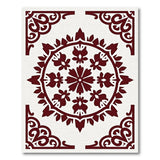 Ornate Red Floral Medallion Rug