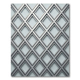 Modern Silver Lattice Geometric Rug
