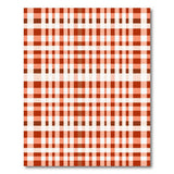 Red Gingham Plaid Farmhouse Area Rug