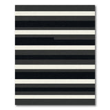 Black White Distressed Striped Area Rug