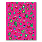 Playful Cartoon Fox Jungle Pink Area Rug