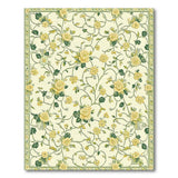Yellow Peony Vine Floral Area Rug