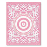 Ornate Pink Mandala Area Rug with Lotus Motifs