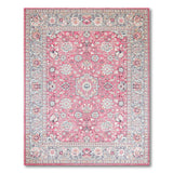 Pink Persian Floral Medallion Area Rug