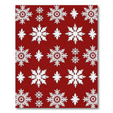 Festive Red Snowflake No. 5 Area Rug