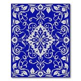 Navy Blue Persian Floral Blue and Teal Area Rug