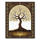 Gold and Silver Golden Celtic Tree of Life Heritage Rug