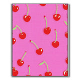 Pink Playful Cherry Pattern Pink Area Rug