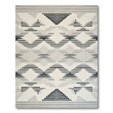 Grey Black Geometric Southwestern Area Rug