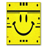 Cheerful Yellow Smiley Face Area Rug