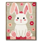 Adorable Cartoon Bunny Kids Area Rug