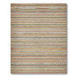 Vibrant Multi-Color Striped Woven Rug