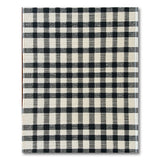 Rustic Farmhouse Black White Checkered Woven Area Rug