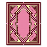 Pink Art Deco Geometric Area Rug