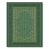 ODIKA Washable Green Traditional Area Rug - Low Pile Non-Slip Boho Carpet