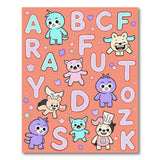 Kawaii Cartoon ABC Animals Kids Rug