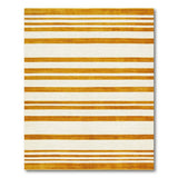 Orange Bold Orange Horizontal Stripe Area Rug
