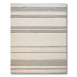 Beige Black Horizontal Striped Woven Area Rug