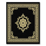 Opulent Gold Medallion Black Persian Area Rug