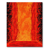 Fiery Lava Flow Area Rug
