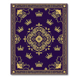 Regal Purple Crown Floral Area Rug