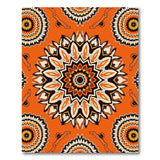 Orange Vibrant Orange Mandala Boho Area Rug