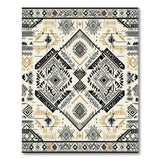 Heritage Tribal Geometric Area Rug in Beige