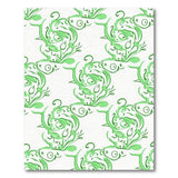 Playful Green Cartoon Fish Pattern Area Rug