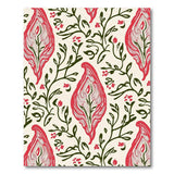 Red Paisley Floral Area Rug