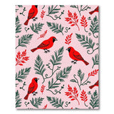 ODIKA Red Cardinal & Evergreen Washable Area Rug - Low Pile, Non-Slip & Pet Friendly