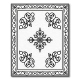 Ornate Black White Persian No. 12 Area Rug
