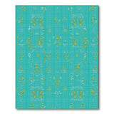 Teal Dotted with Gold Abstract Geometric Rug