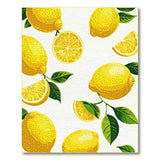 Yellow Fruit Pattern Vibrant Lemon Fruit Pattern Area Rug