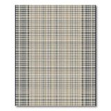 Beige Black Plaid Check Area Rug
