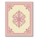 Elegant Pink Floral Medallion Rug