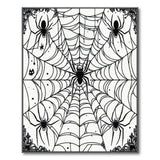 Gothic Spider Web Area Rug Black White