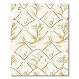 Golden Fish Herb Diamond Line Art Rug