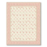 Pink Floral Bow Vintage Area Rug