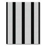 Geometric Modern Bold Black White Vertical Striped Area Rug