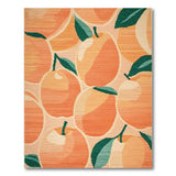 Fruit Pattern Peach Fruit Pattern Area Rug